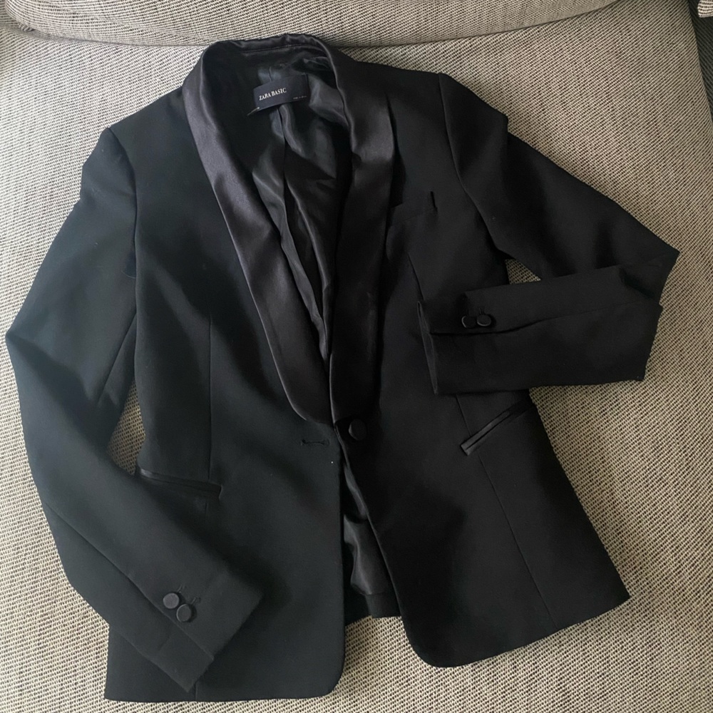 Zara basic black blazer